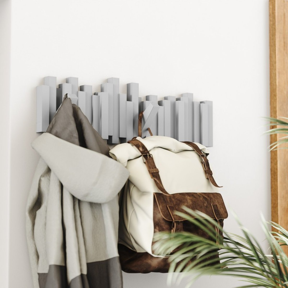 Porte-manteau design mural patères  STICKS gris, UMBRA