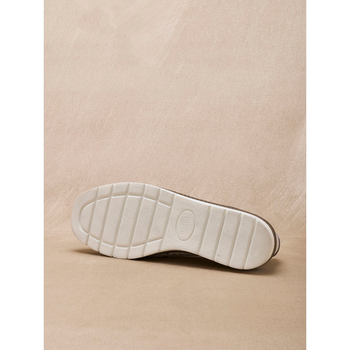 Mocassins cuir avec élastiques d'aisance blanc imprimé, PEDICONFORT