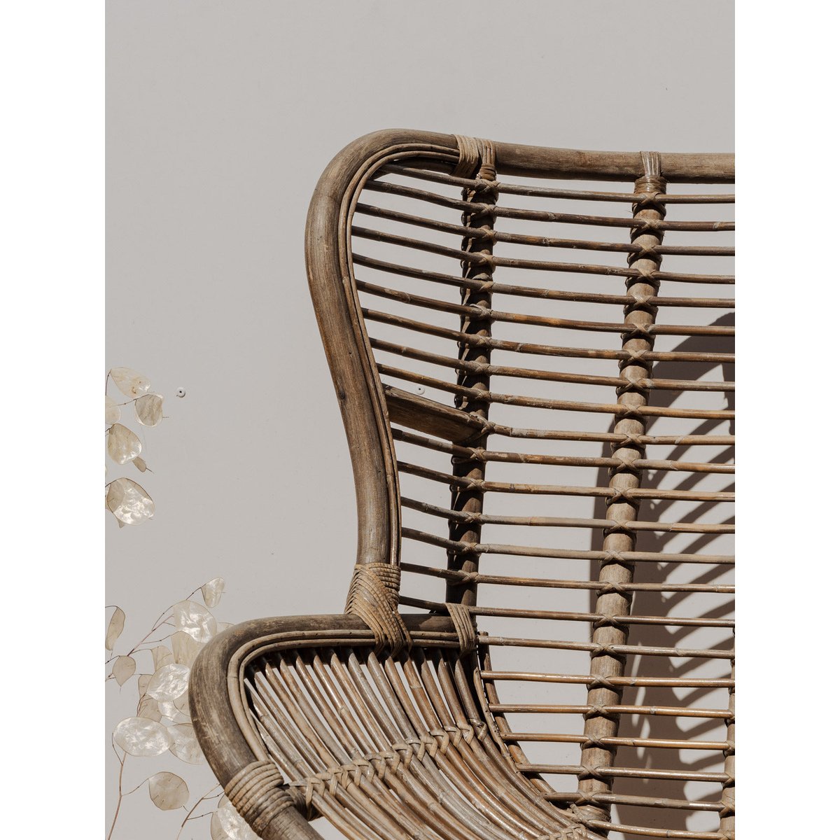 Fauteuil en osier Ernest N°871 - Bon état gris, DEBONGOUT