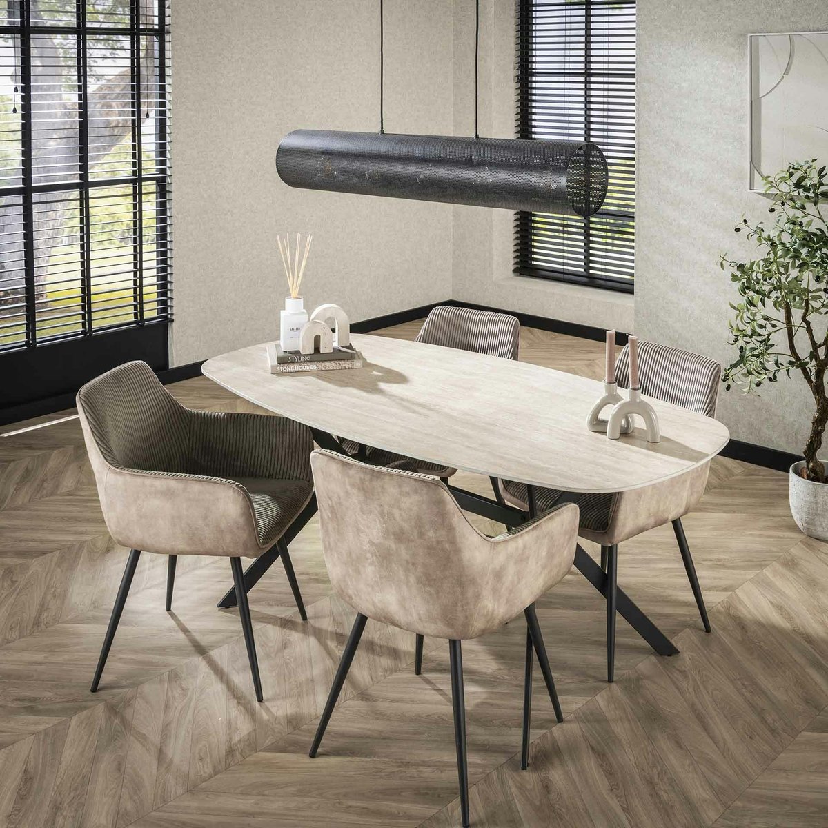 Table en céramique design 180 cm ASCOLI beige, PIER IMPORT