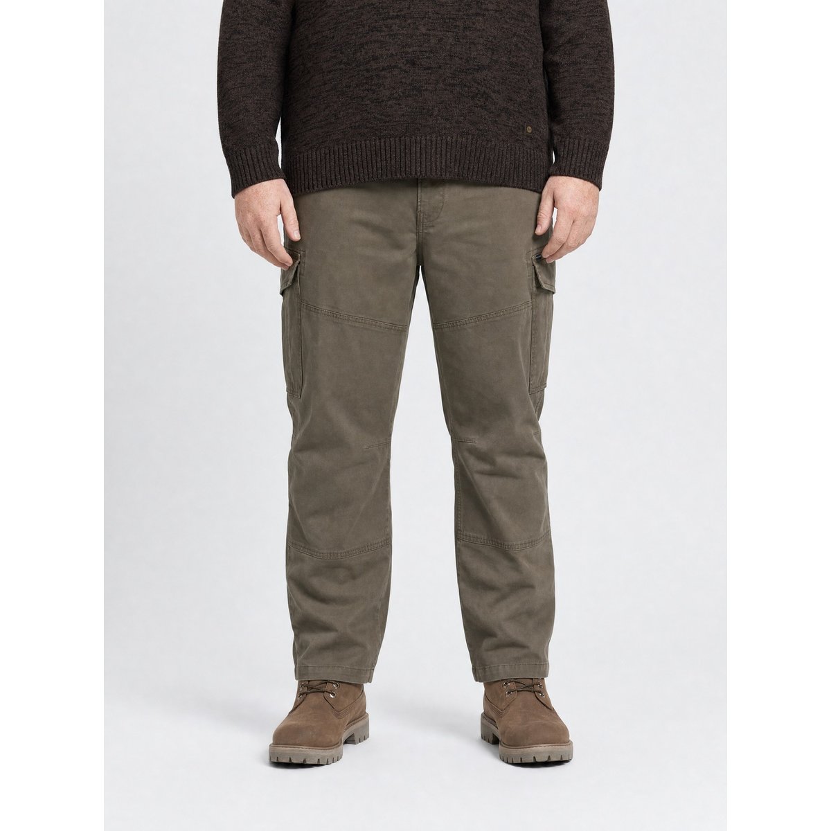 Pantalon cargo coupe droite grandes tailles cooper vert army green, PETROL INDUSTRIES