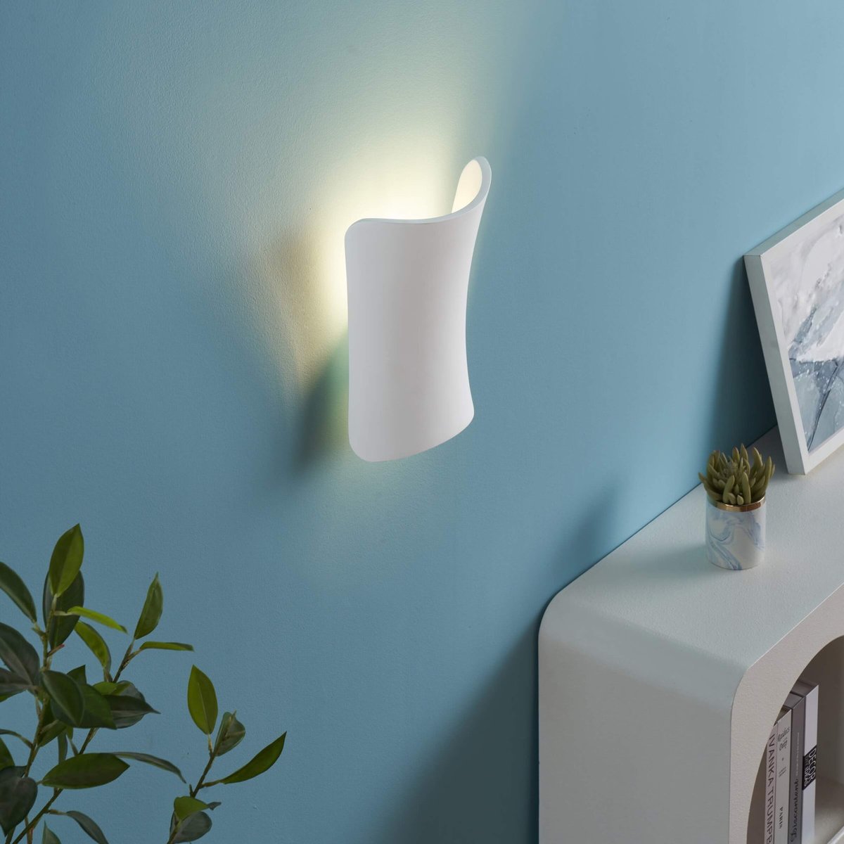 Applique murale courbée design - ZORIEL blanc, KOSILUM