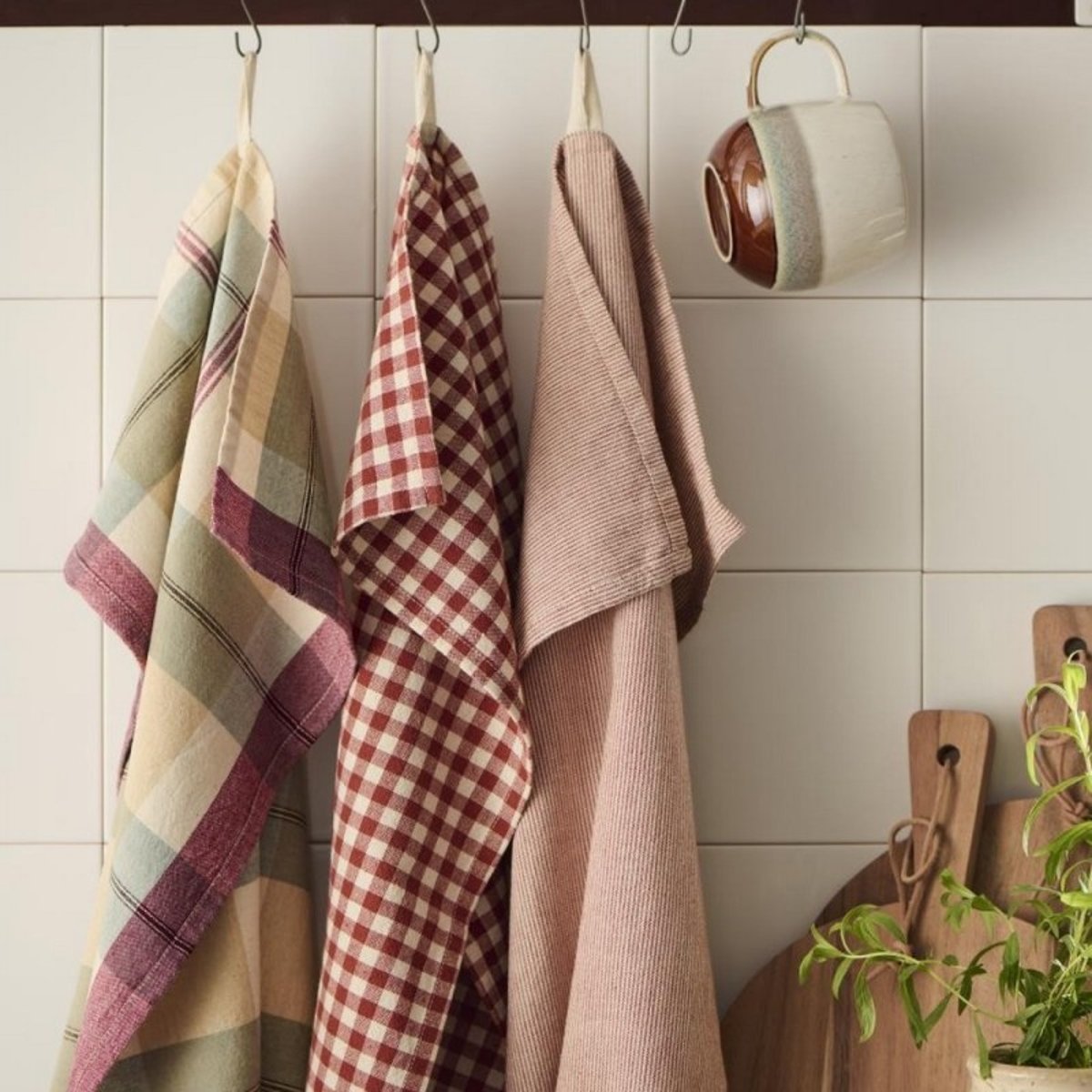 Torchon carreaux coton multicolore, IB LAURSEN