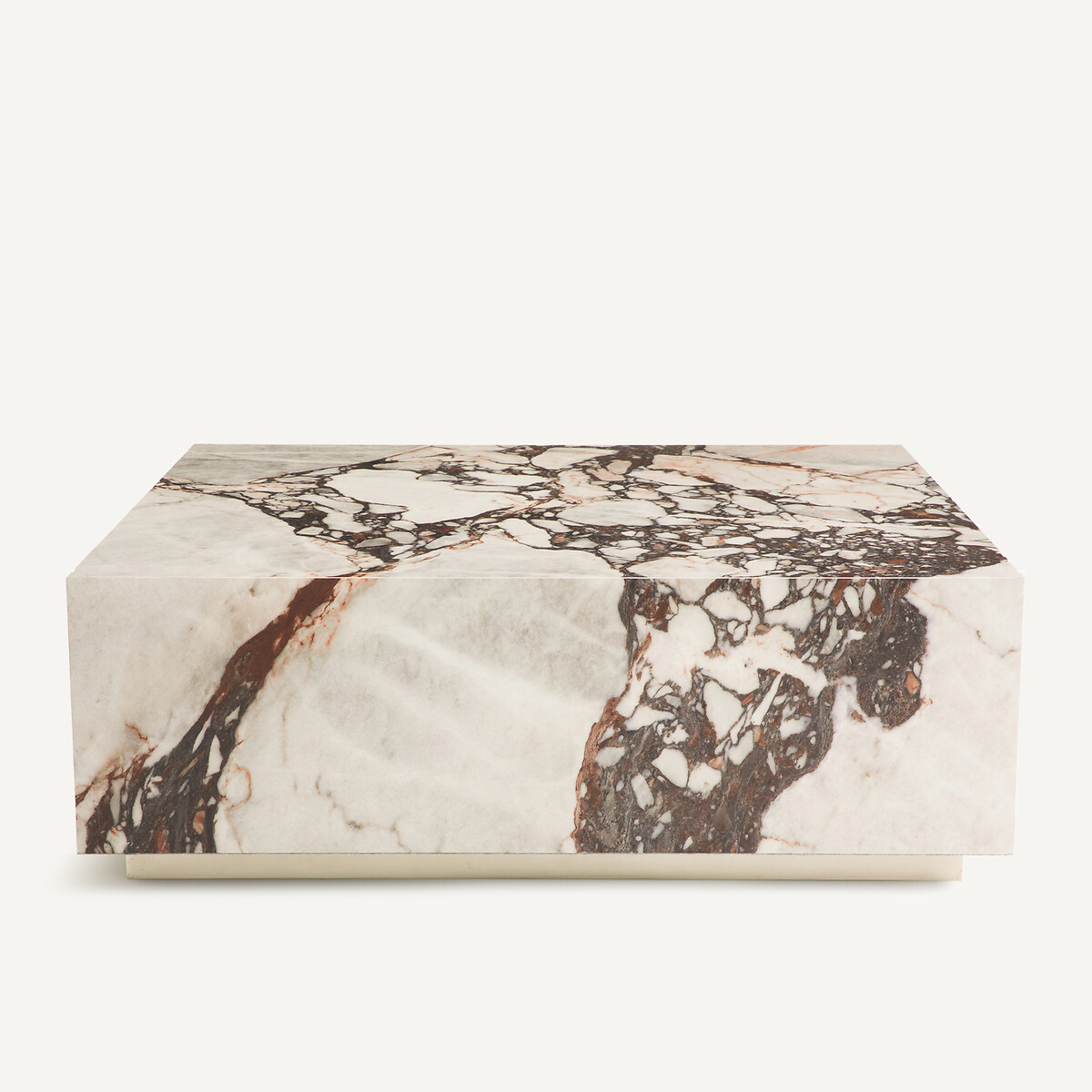 Mesa de centro quadrada, cerâmica, Alcana céramique marbre brique, AM.PM