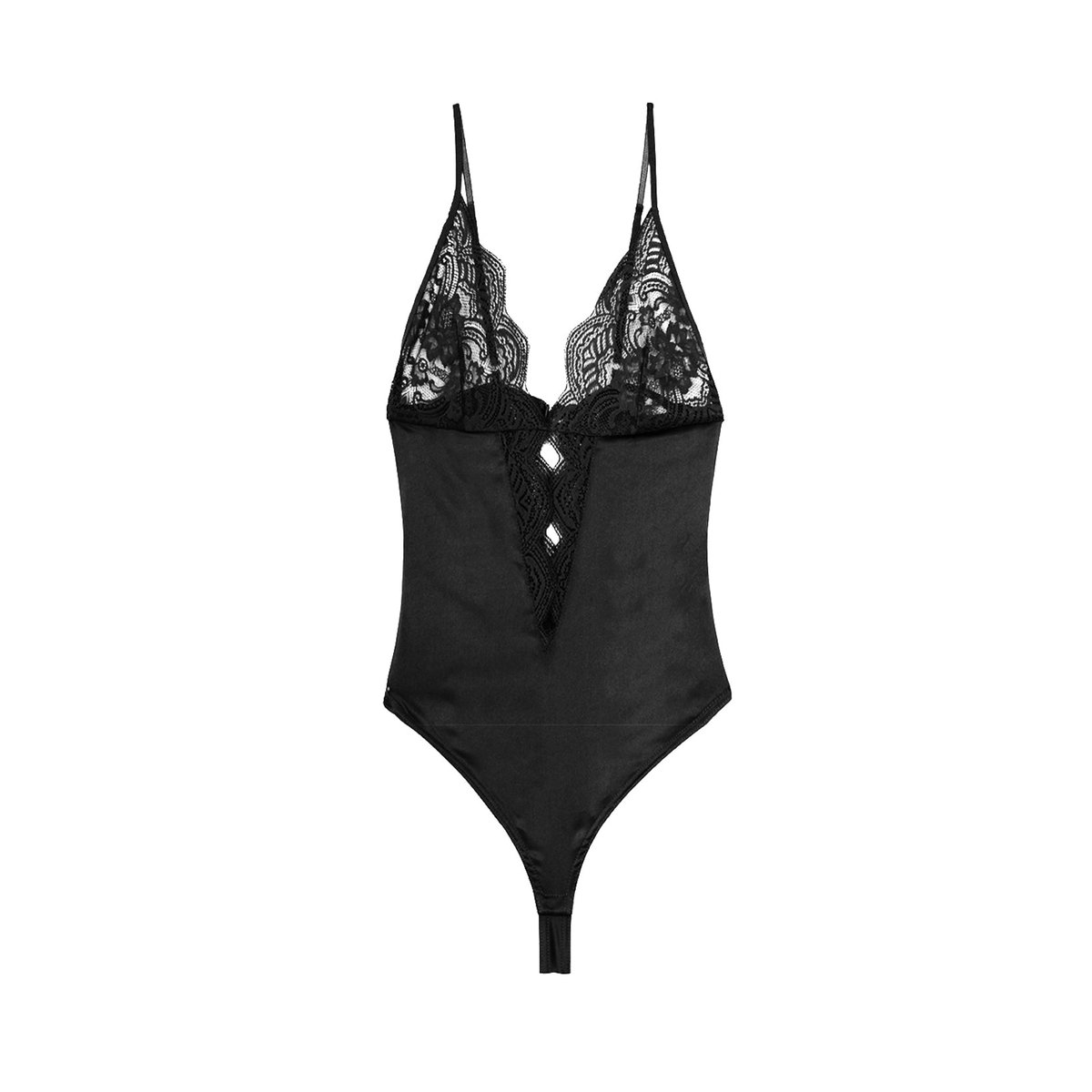 Body bretelles col v uni ARTINE noir, LA PETITE ETOILE