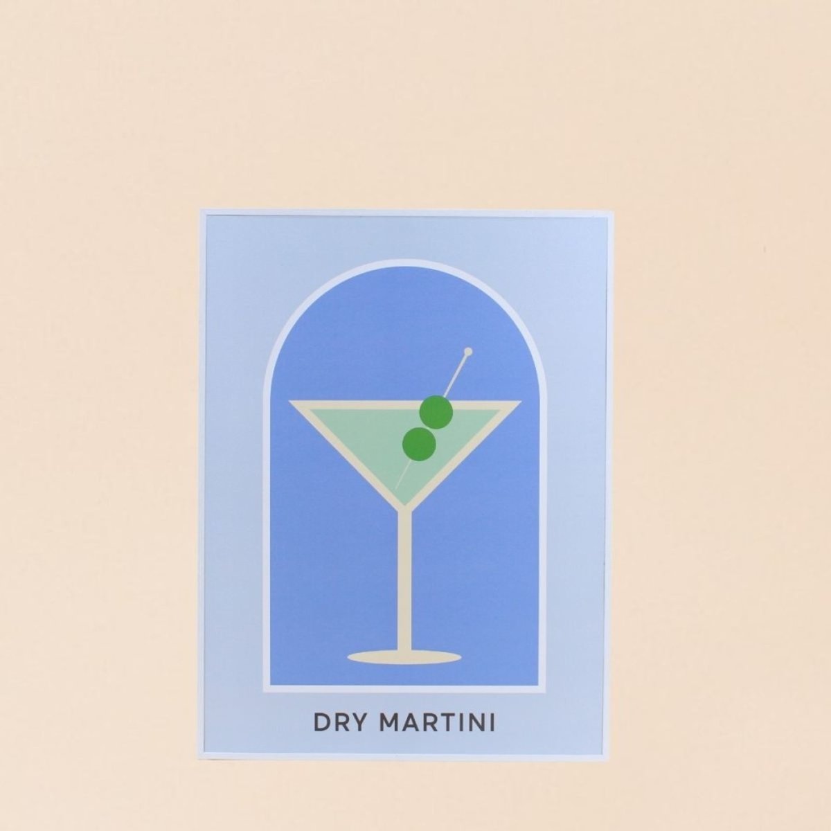 Toile décorative Dry Martini 30x40cm bleu, ORNAMI