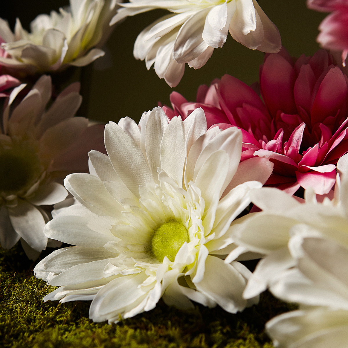 Tige de gerbera artificielle H59 blanc, SIA DECO