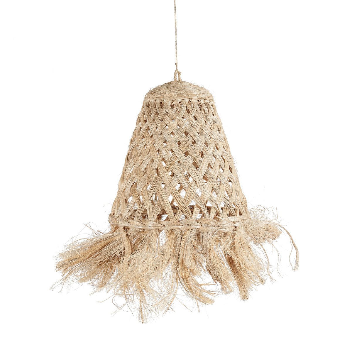 Suspension en herbe d’abaca JELLY FISH beige, BAZAR BIZAR