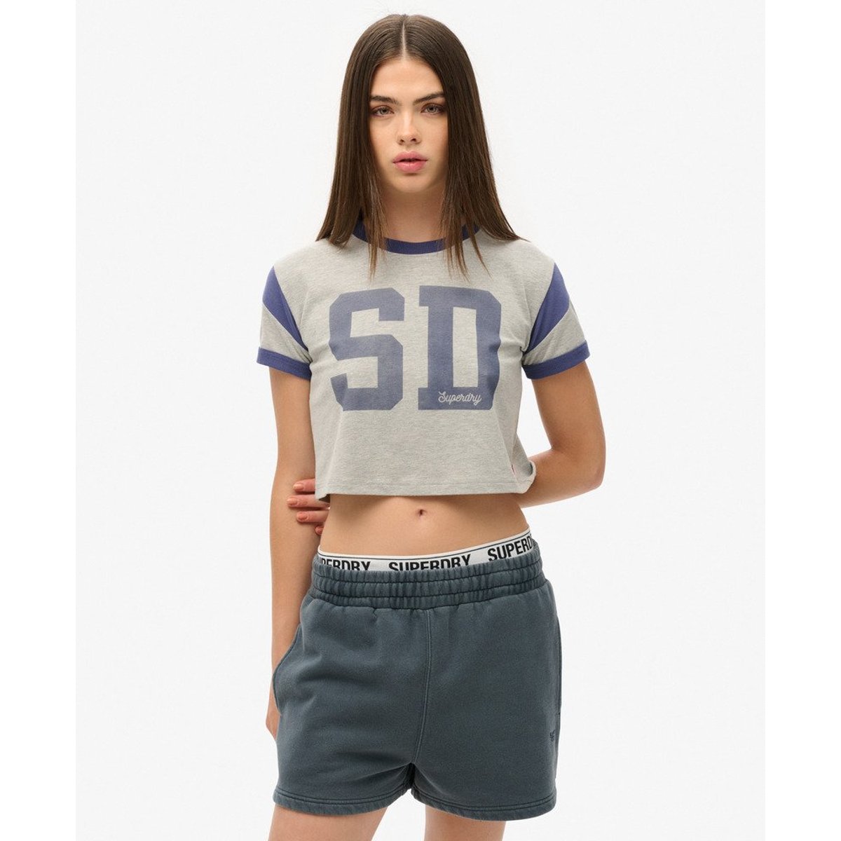 Short de survêtement délavé Vintage bleu marine éclipse, SUPERDRY