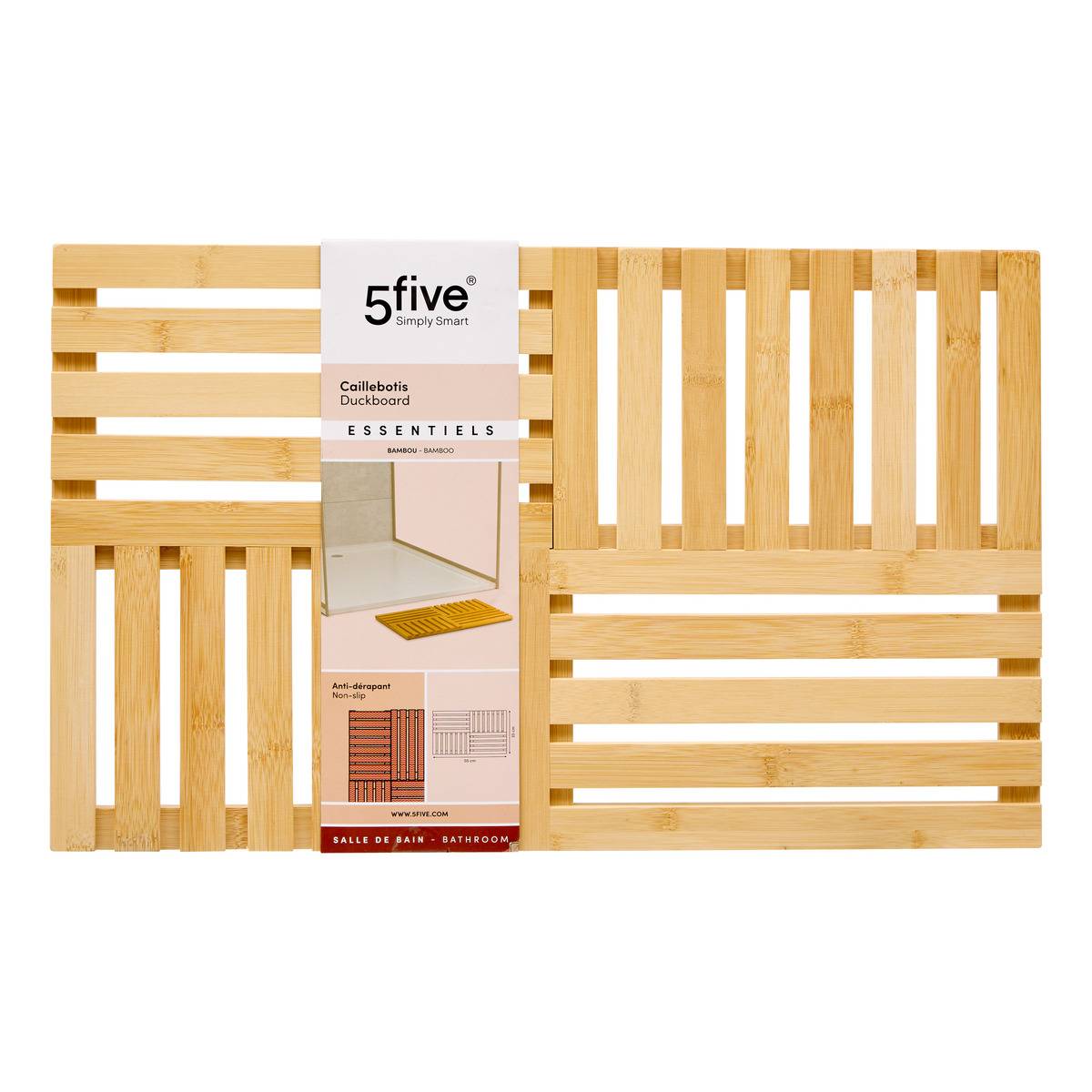 Caillebotis de sol en bambou beige, 5FIVE SIMPLY SMART