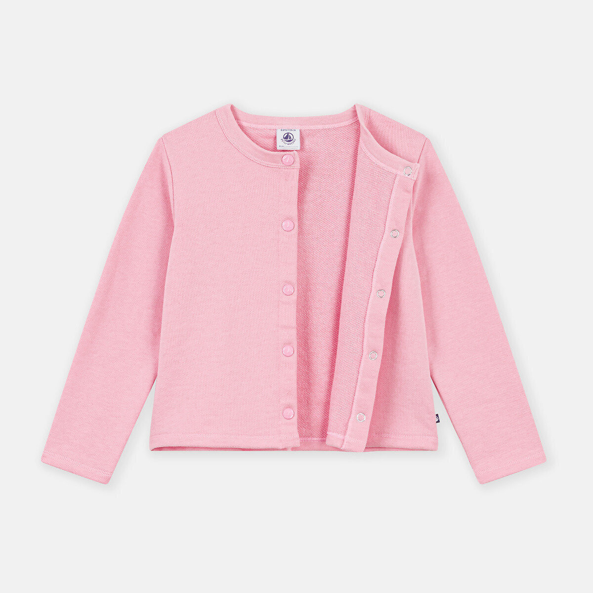 Cardigan en coton rose, PETIT BATEAU