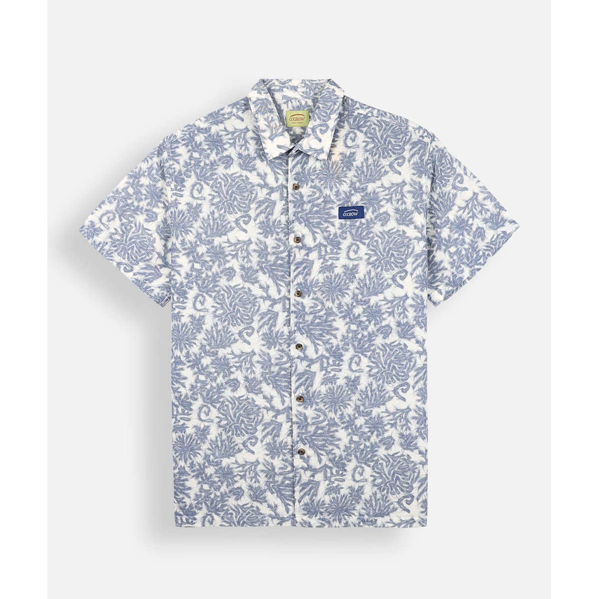 Chemise manches courtes lin coton BARREL sel, OXBOW