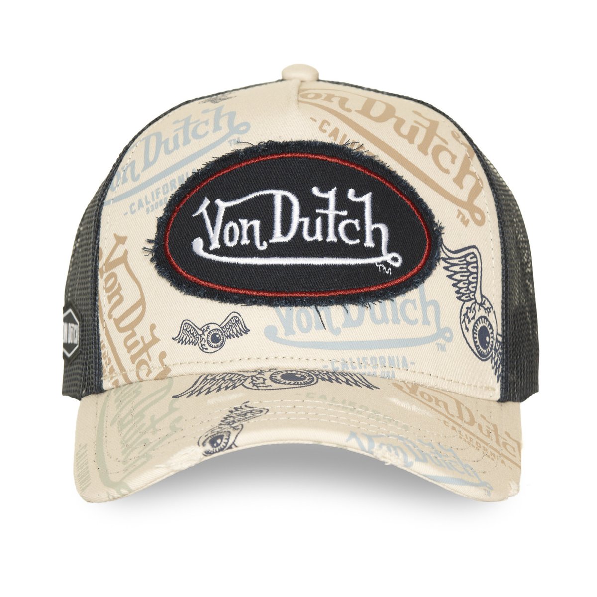 Casquette Trucker Cafe crème/noir/blanc/bleu/beige/vert clair, VON DUTCH