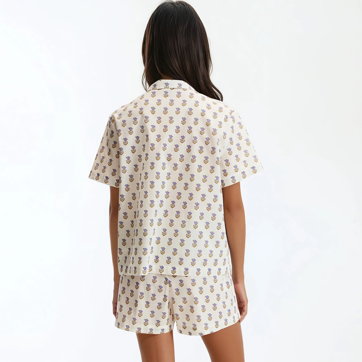 Pyjashort imprimé en coton imprimé, LA REDOUTE COLLECTIONS