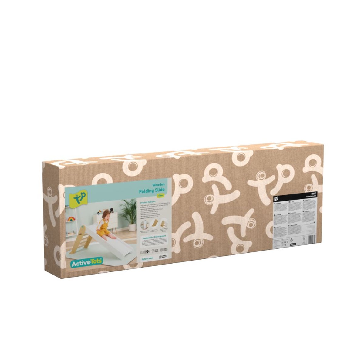 Toboggan pliable marron - blanc, ACTIVE TOTS