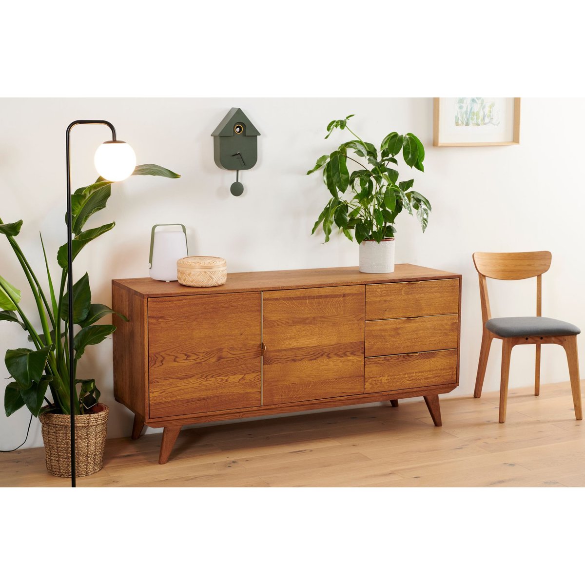 Buffet bas rétro en bois 2 portes et 3 tiroirs L160 bronze - MALLET marron, HELLIN, DEPUIS 1862