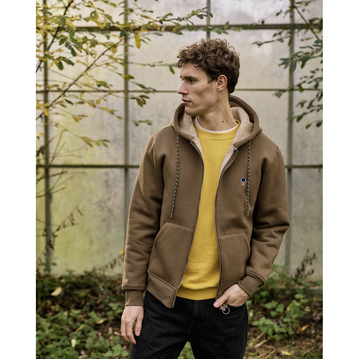 Sweat coton MEYGAL marron, FAGUO