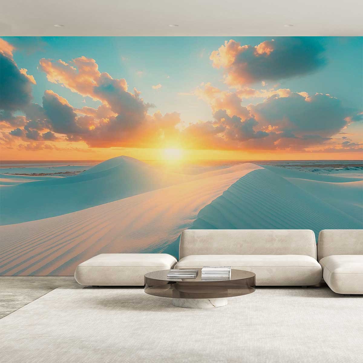 Papier peint dunes au brésil sous le sunset intissé, HEXOA