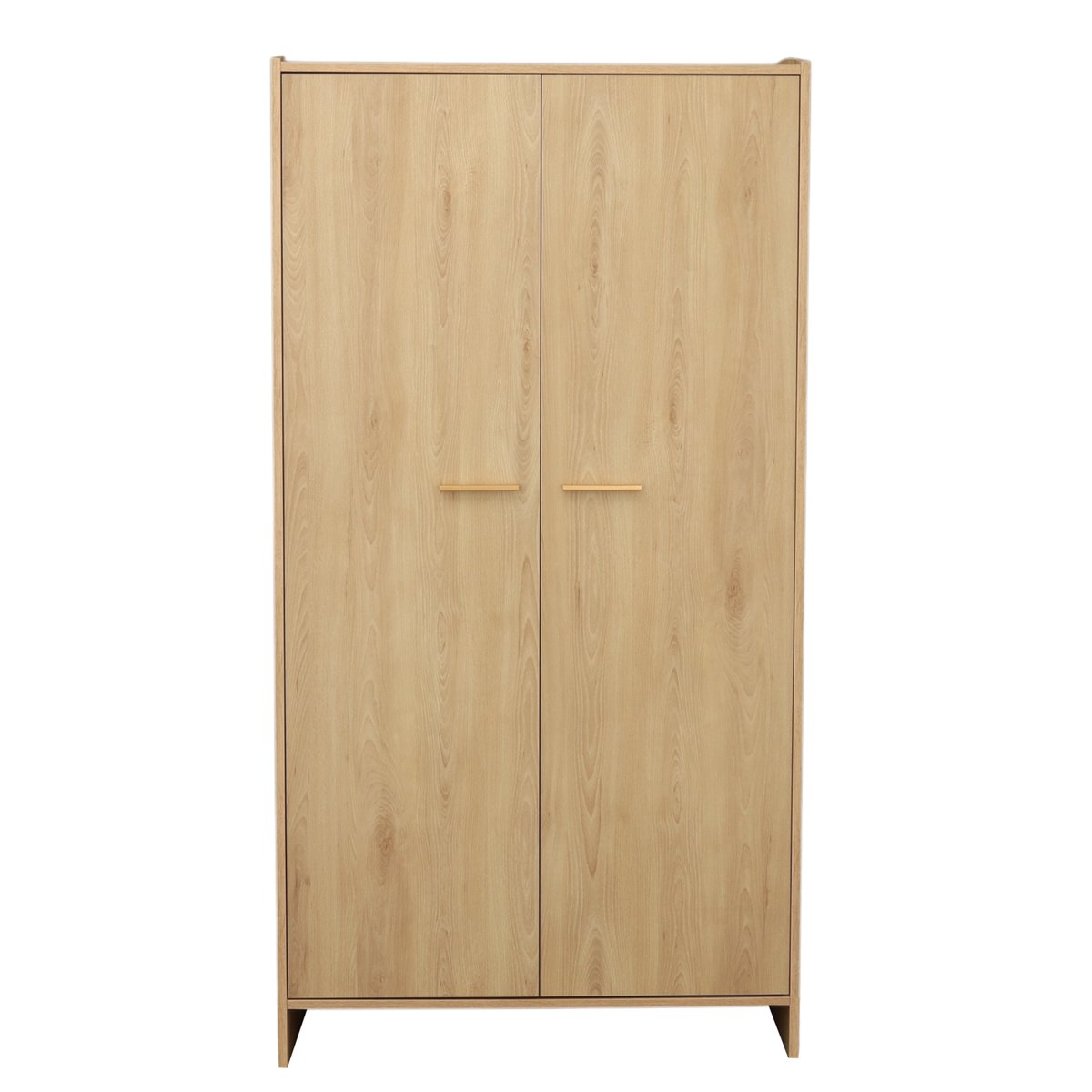 Armoire 2 portes décor bois hêtre marron, SAUTHON