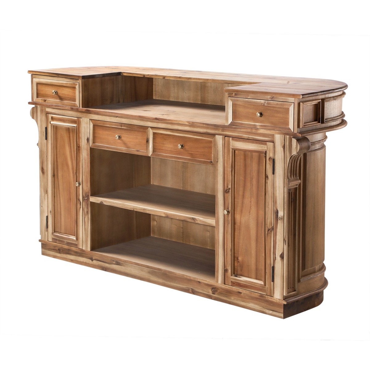 Comptoir bois massif vieilli - ESTAMINET bois foncé, SIGNATURE