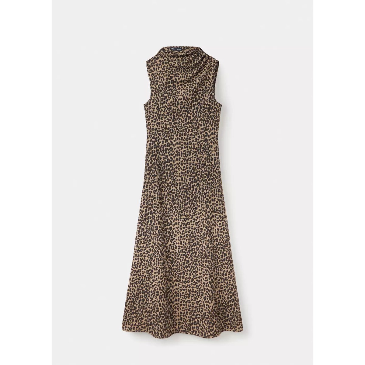 Robe halter à carreaux bleu, MANGO