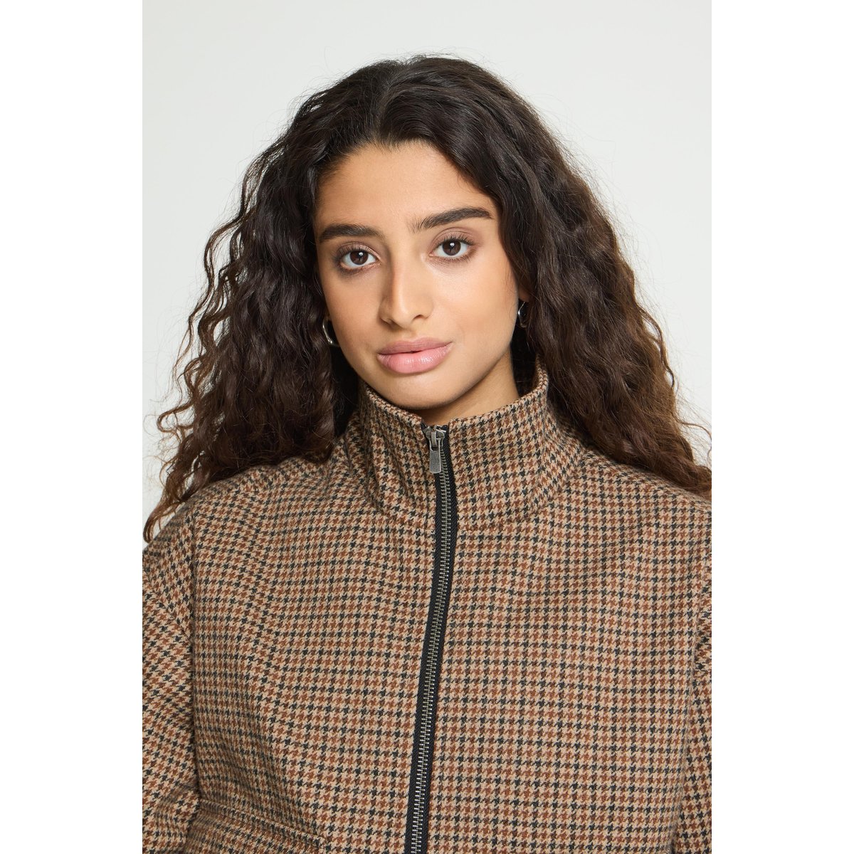 Veste d'extérieur marron brown check, ICHI