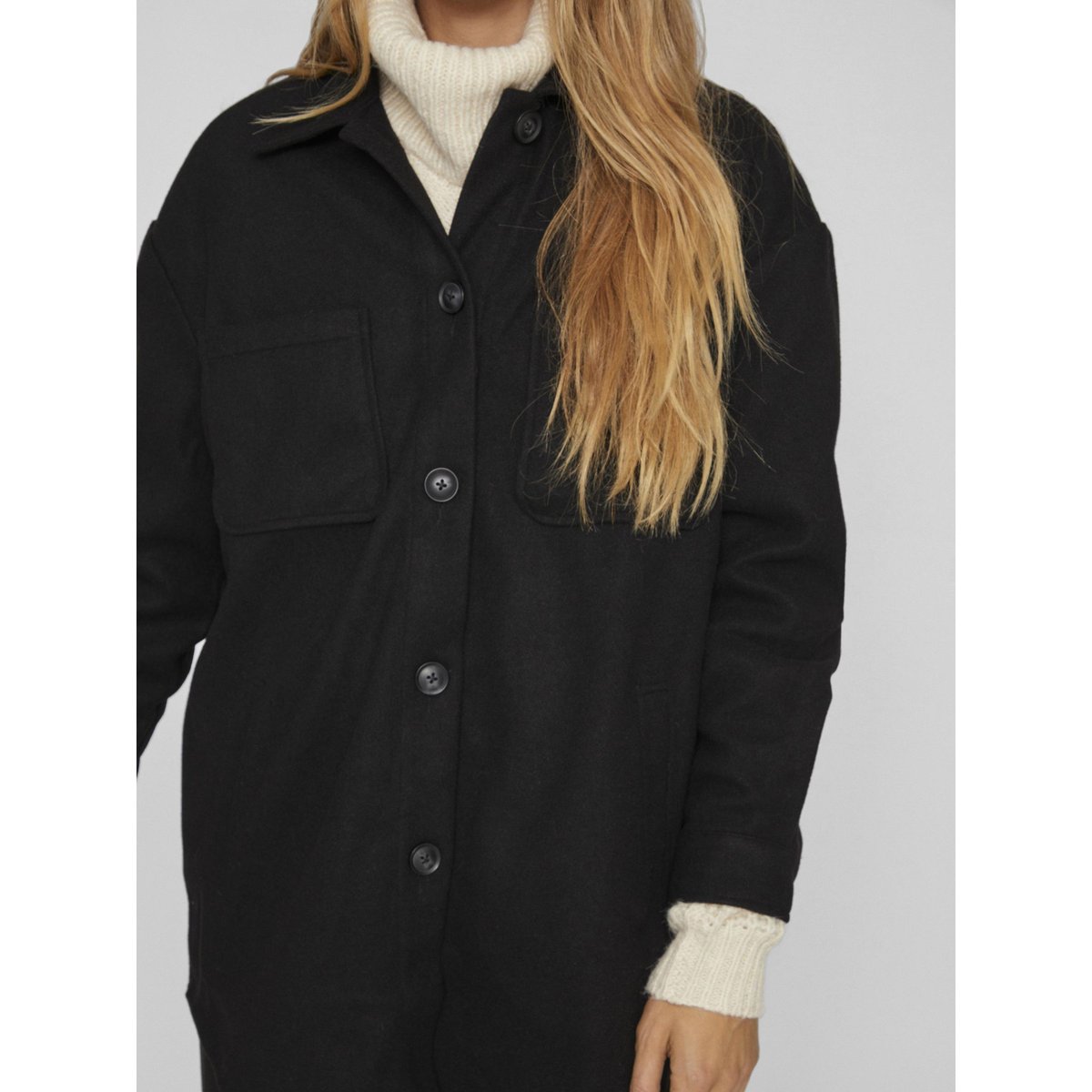 Surchemise boutonnée black, VILA