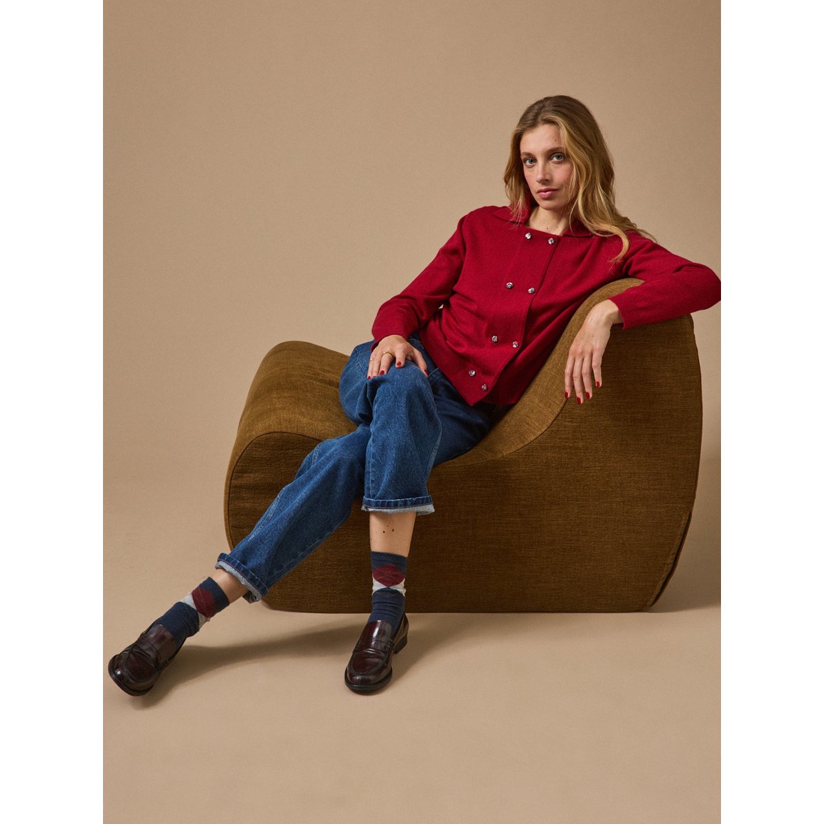Gilet laine RWS* et cachemire cerise, CYRILLUS