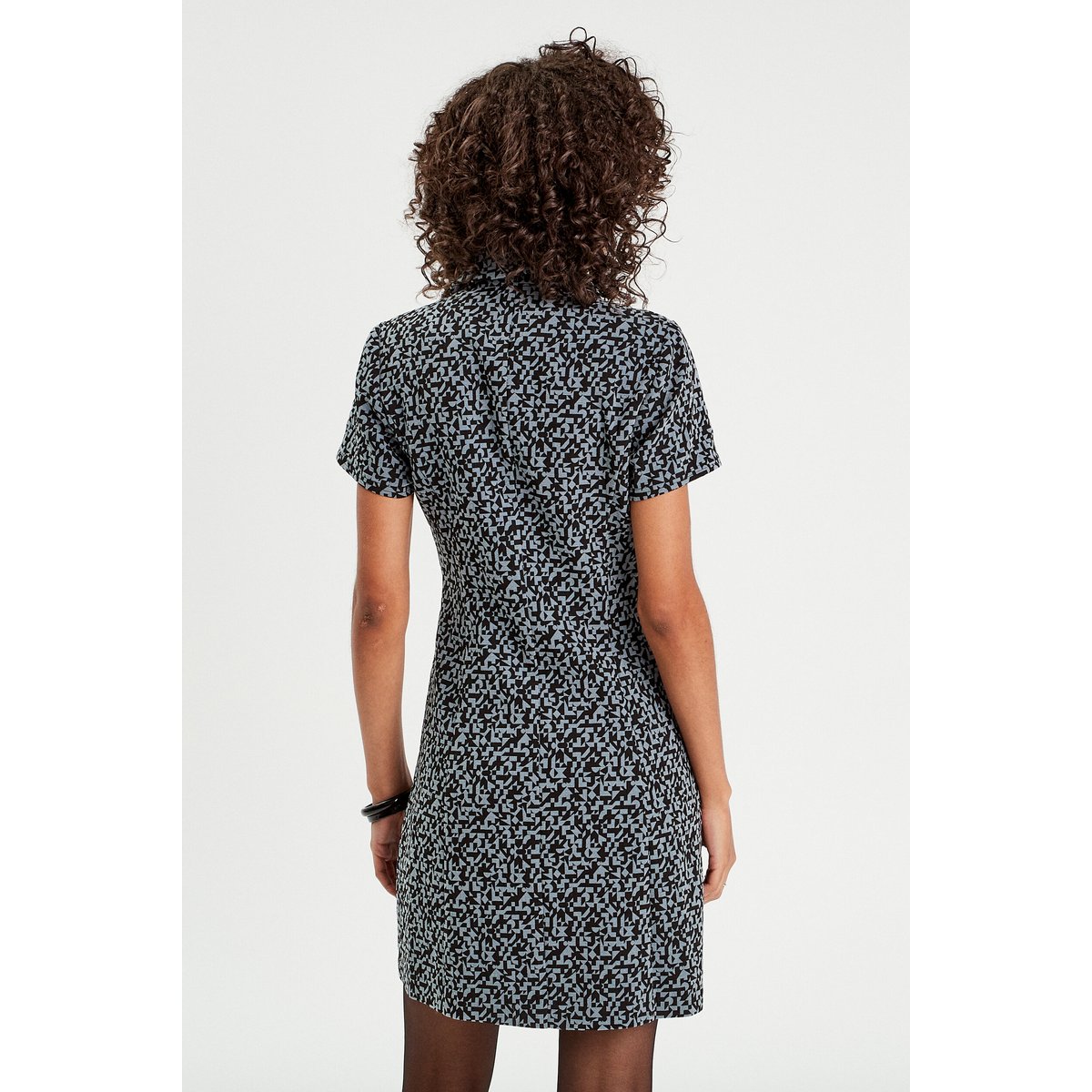 Robe évasée zippée noir, CACHE CACHE