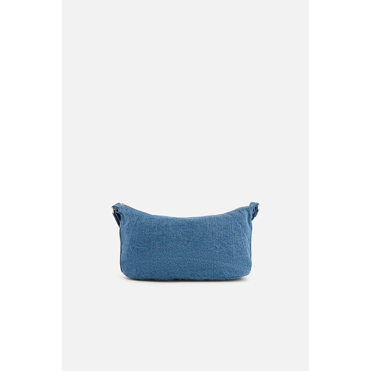 Handtas crossbody in canvas MINI CHARLOT verwassen denim, RIVEDROITE