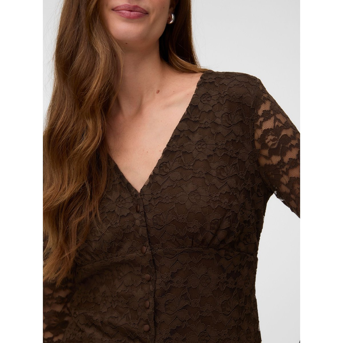 Top chocolate brown, VERO MODA