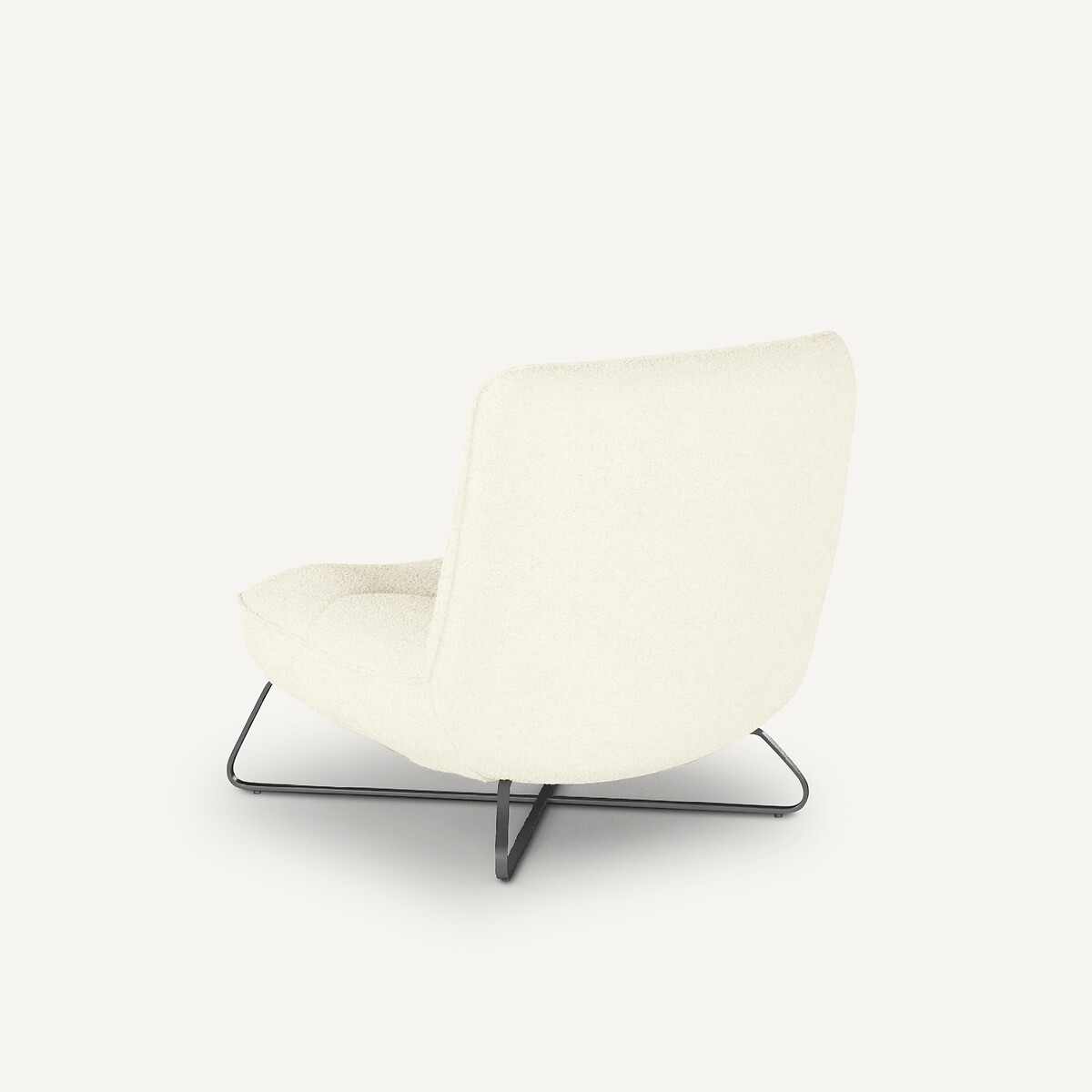 Fauteuil tissu bouclette, Helma ecru, AM.PM