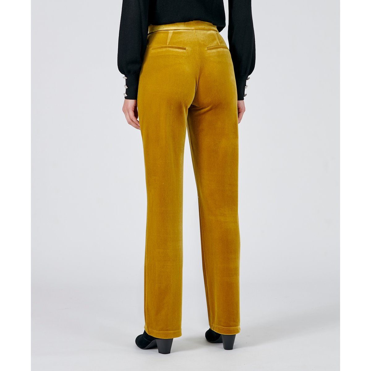 Pantalon confort velours marron mastic, DAMART