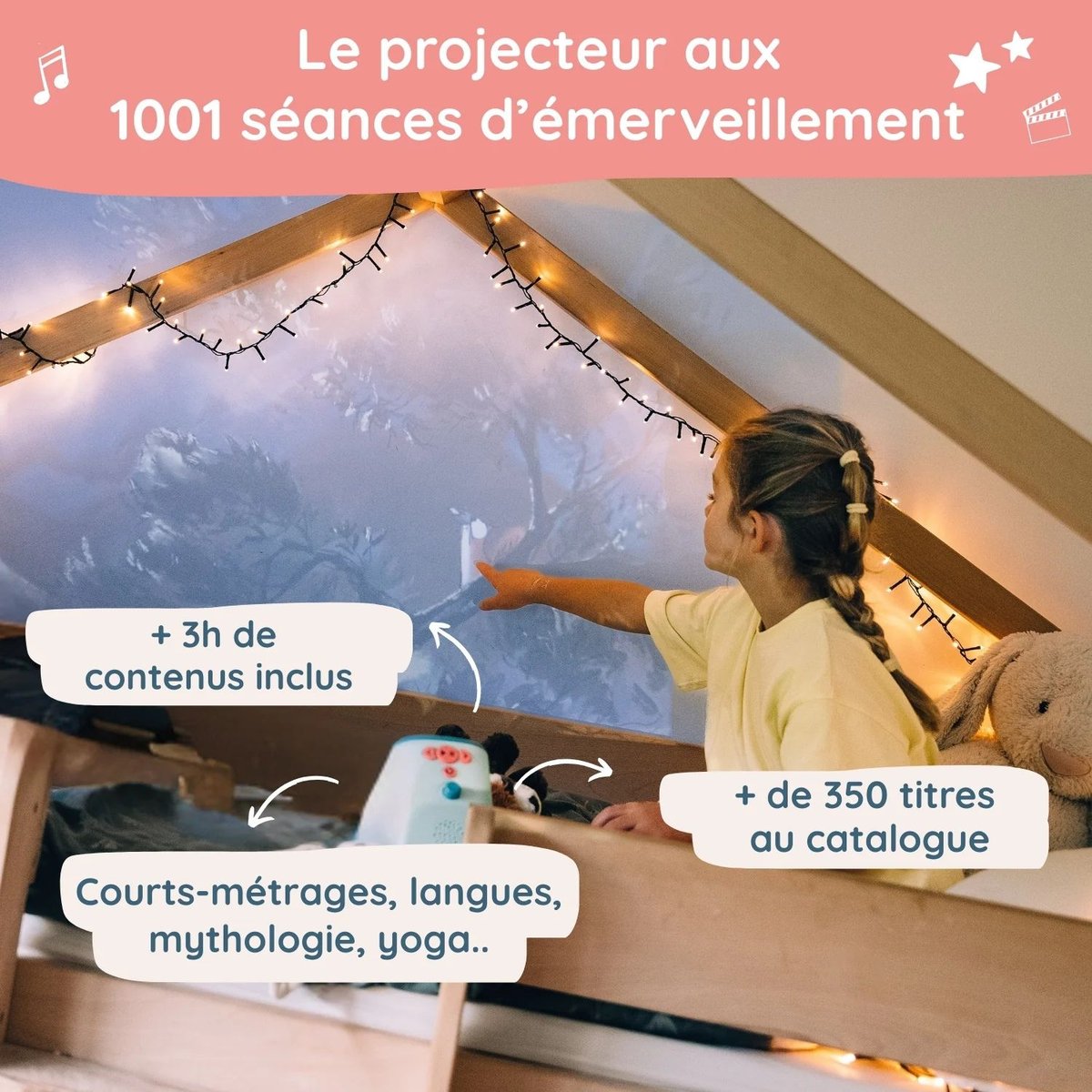 Vidéoprojecteur Tikino des 3-10 ans qui éveille et émerveille bleu, TIKINO