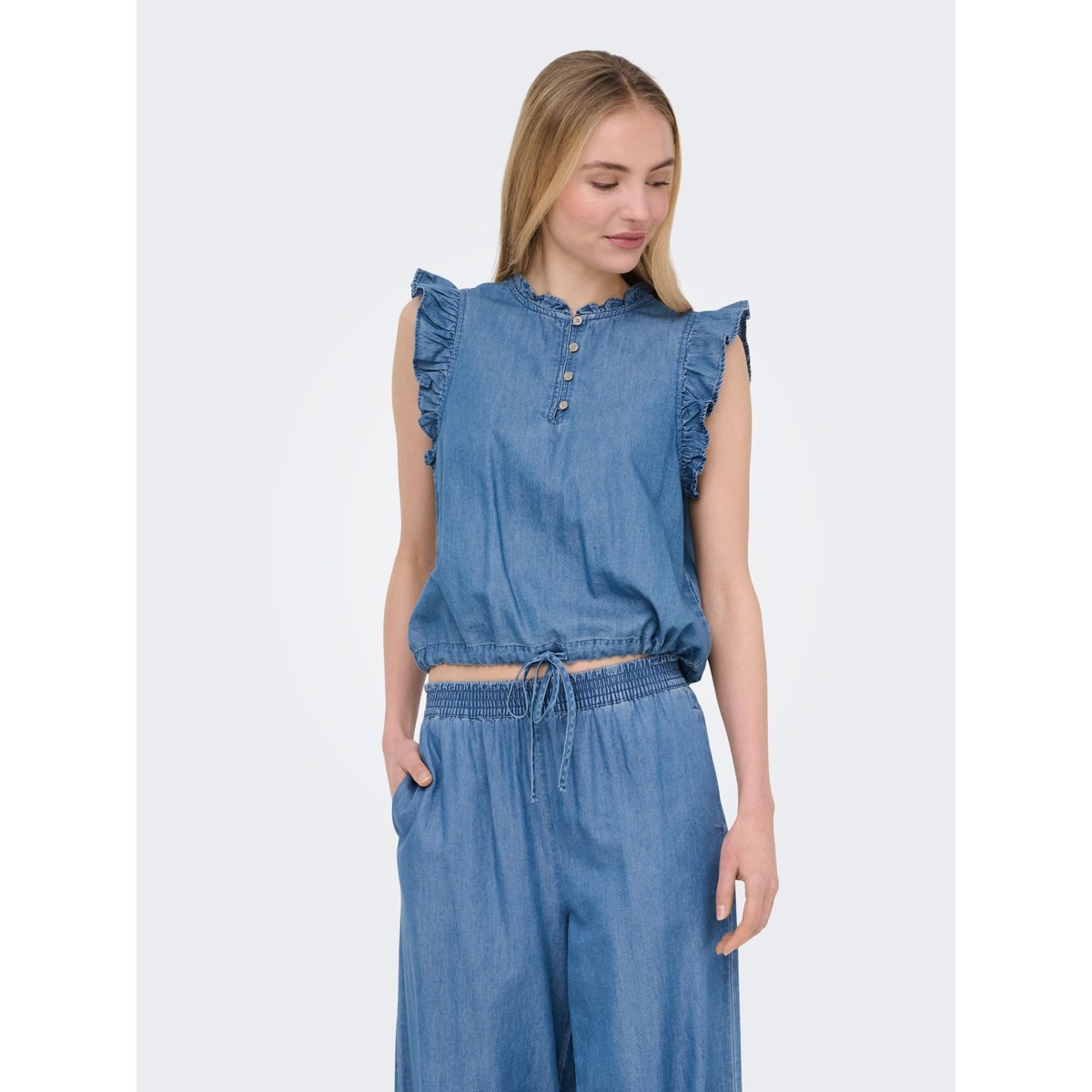 Gilet medium blue denim, ONLY