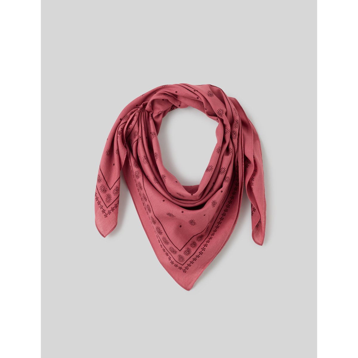 Foulard carré imprimé rose, BZB