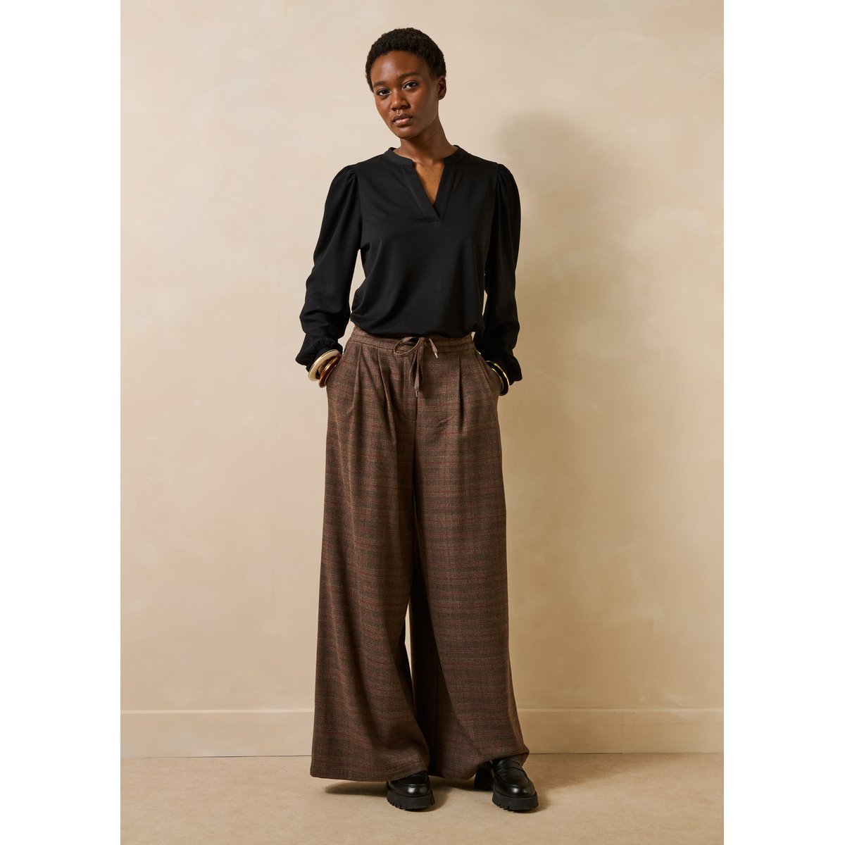 T-shirt en lyocell manches longues noir, LA FEE MARABOUTEE