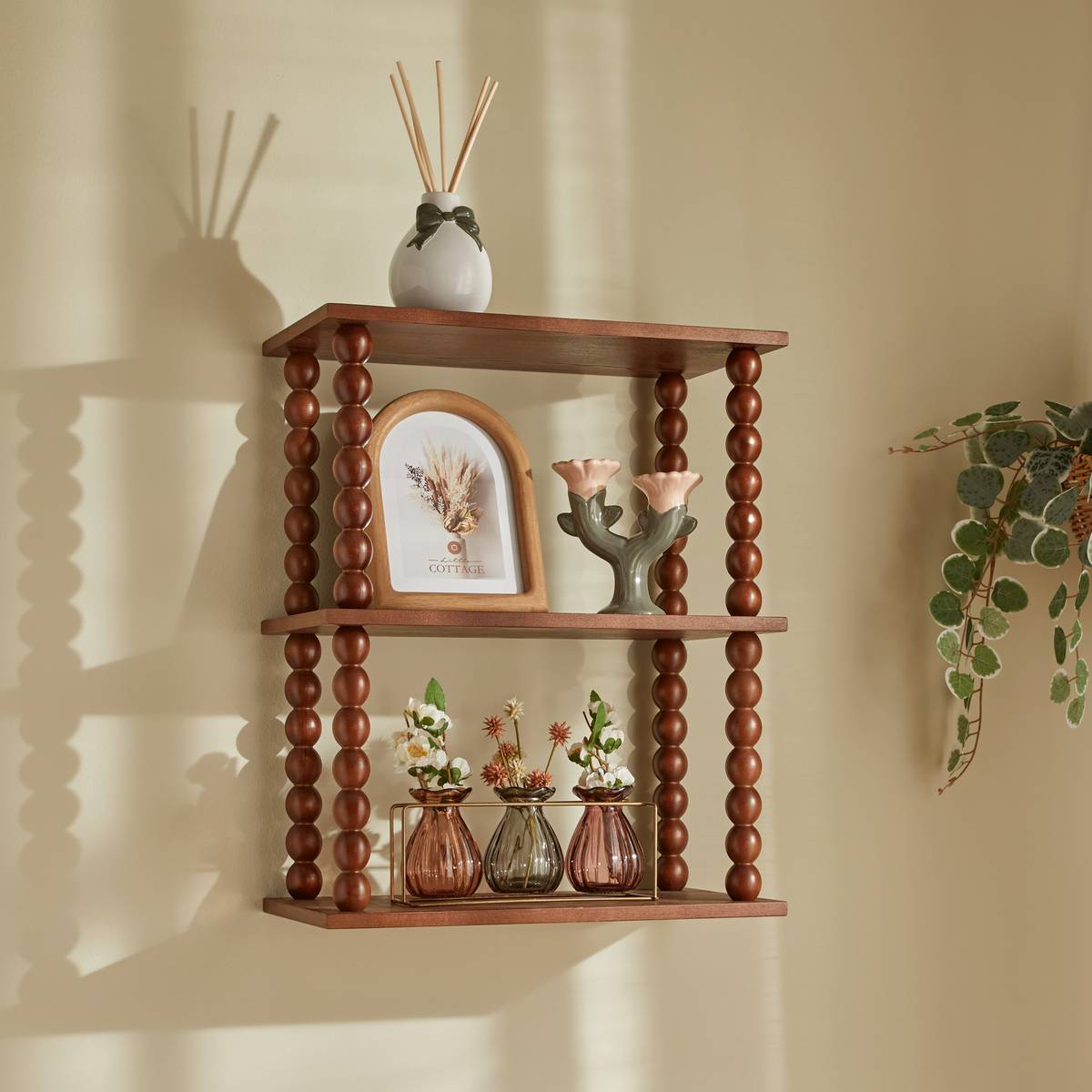 Étagère rectangulaire en pin MONA marron, ATMOSPHERA