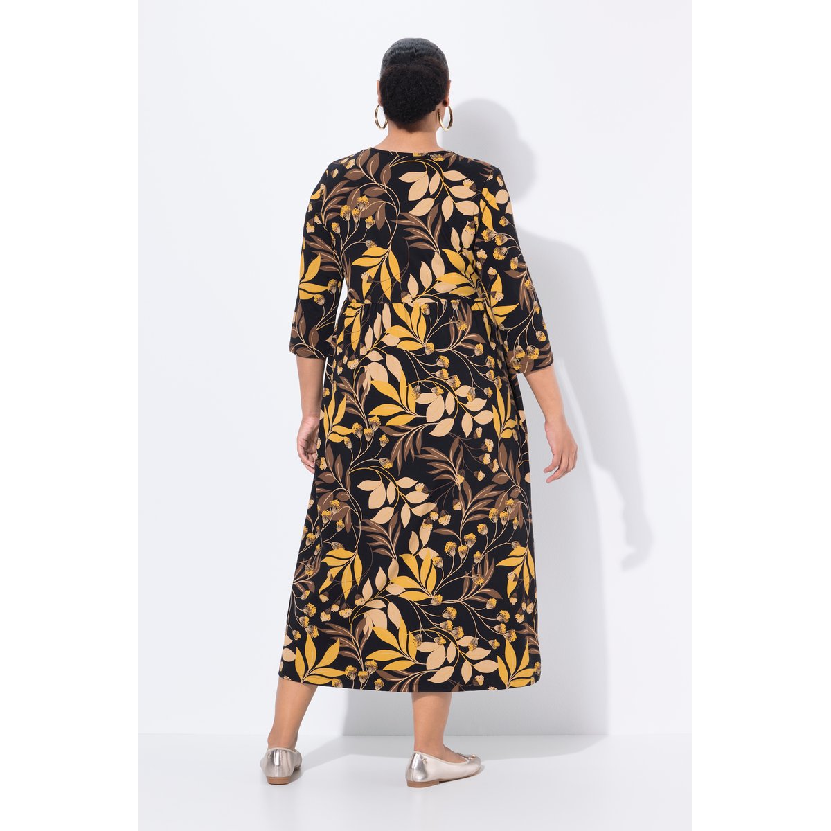 Robe maxi en jersey noir, ULLA POPKEN
