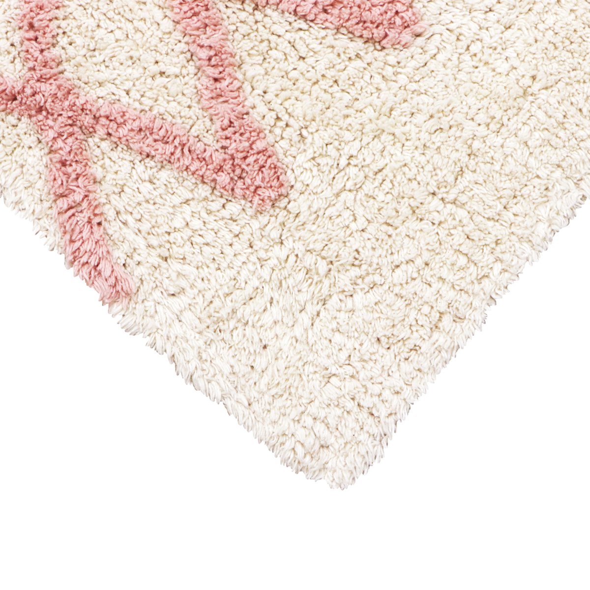 Tapis Rectangulaire en coton ATLAS beige rose, LORENA CANALS