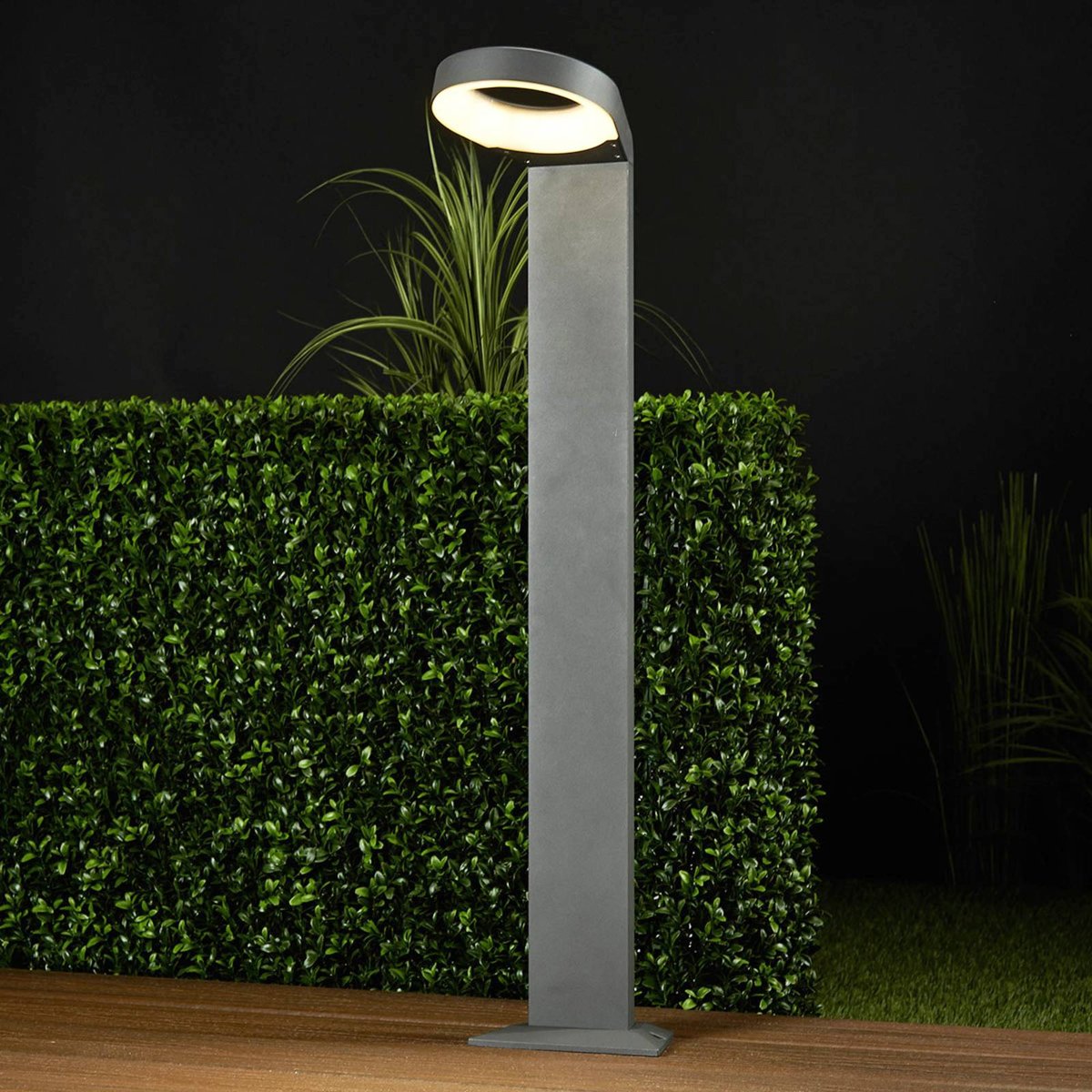 Luminaire extérieur en aluminium moderneLED anthracite, LUCANDE