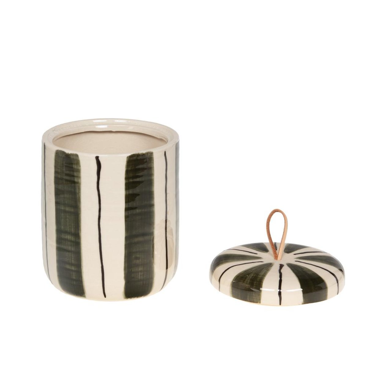 Boîte Grace kaki H16,5 cm en céramique - GRACE vert, AMADEUS