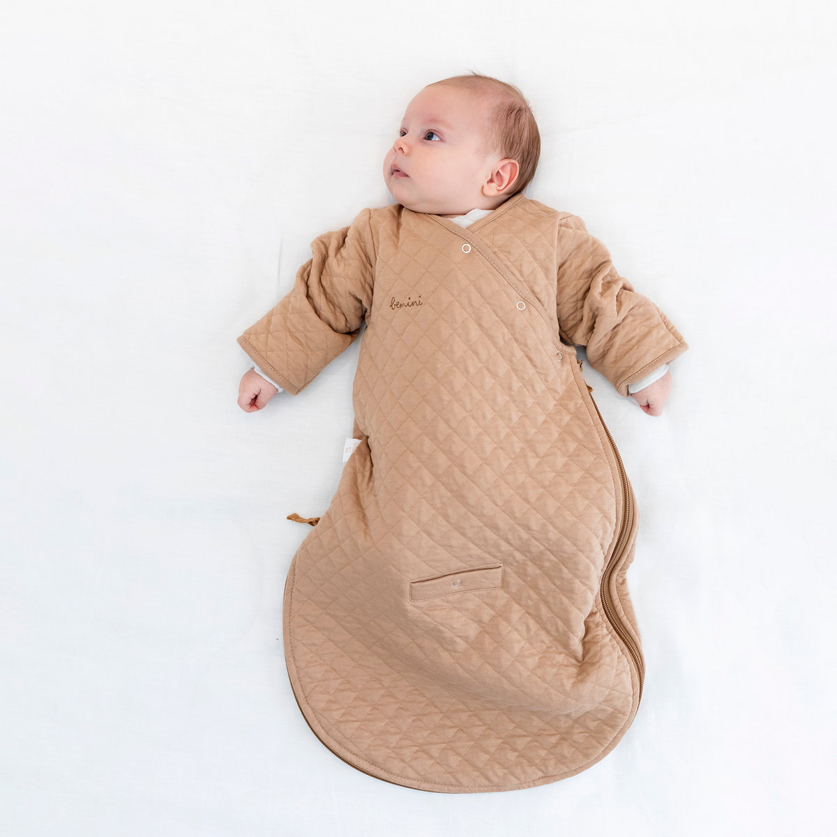 Gigoteuse avec moufles mi-saison - TOG 1.5 Matelassé confort beige, BEMINI