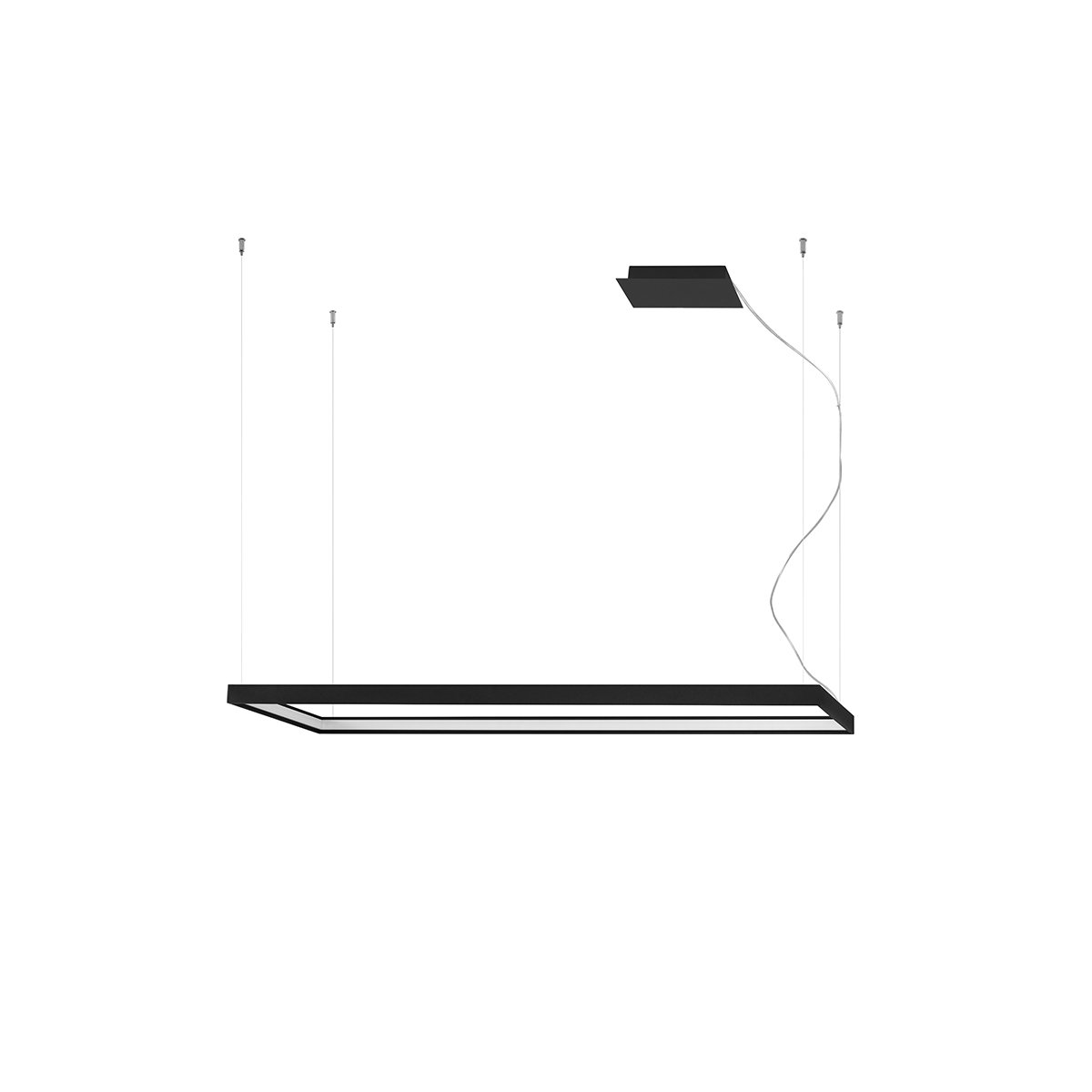 Lustre Aluminium Noir LED 1 Tuula noir, EDEN