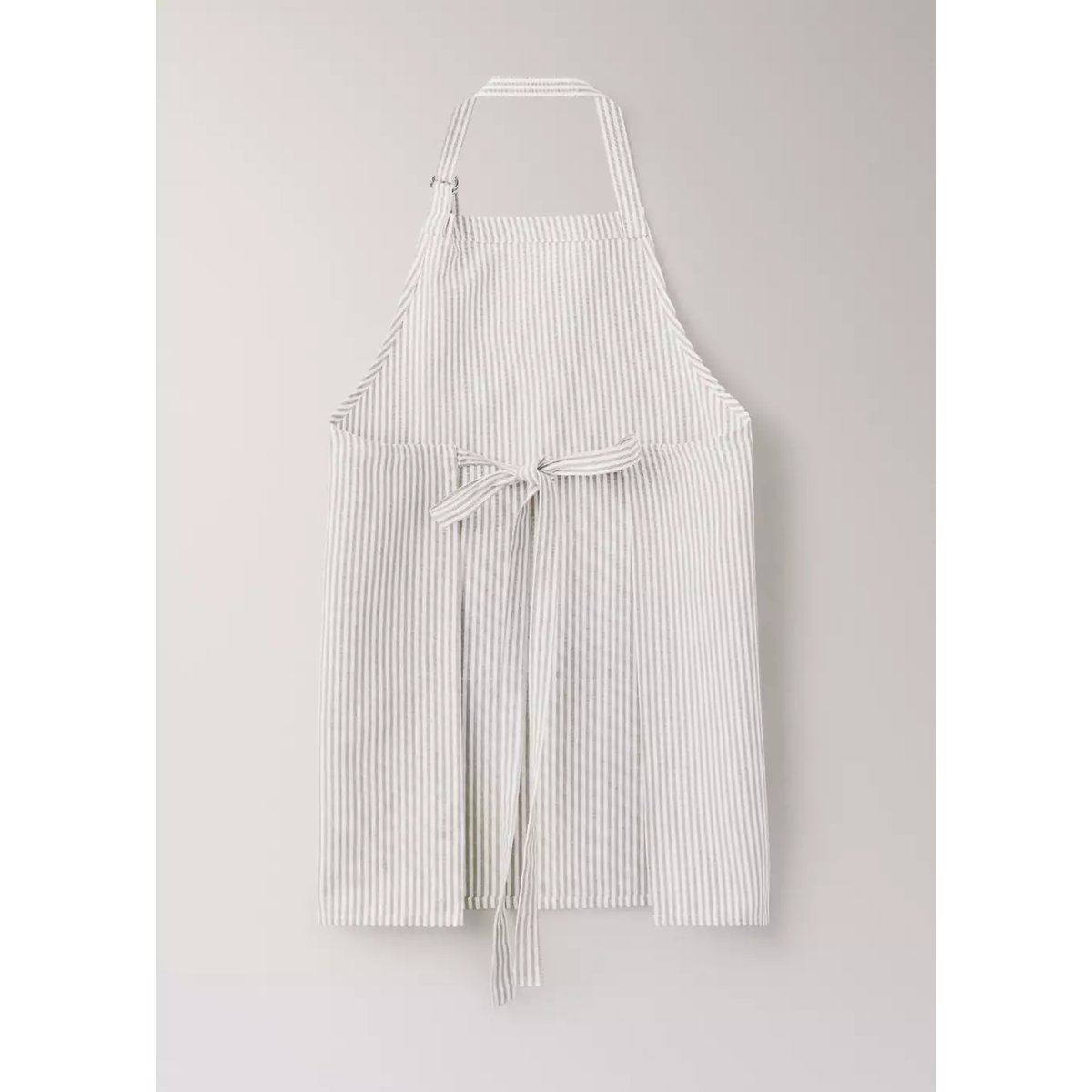 Tablier coton rayures marron clair/pastel, MANGO HOME