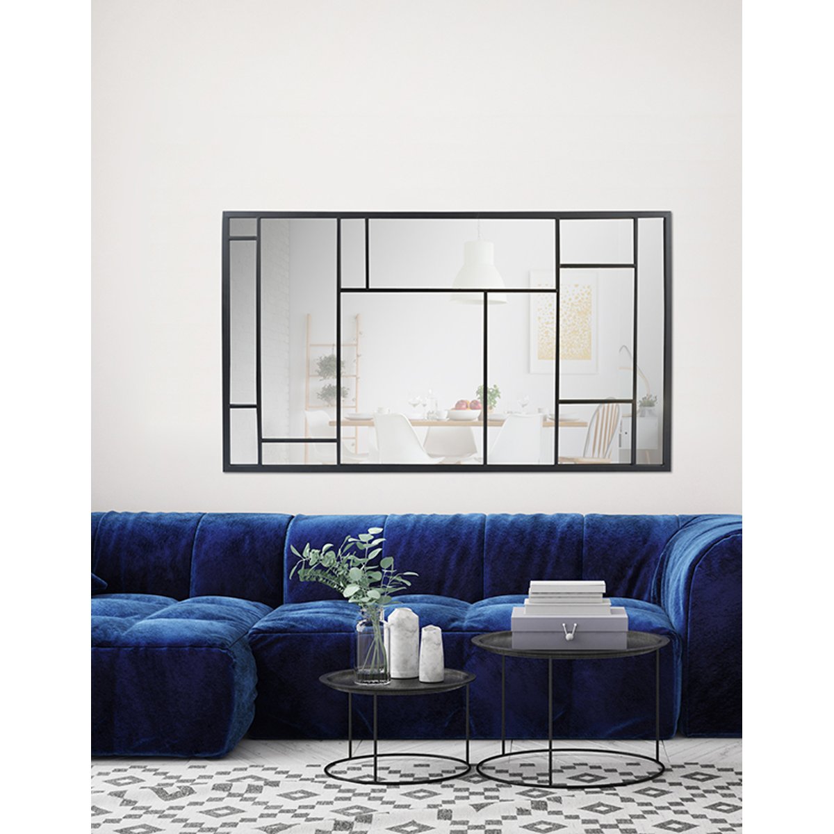 Grand miroir artiste 80x140cm noir, EMDE