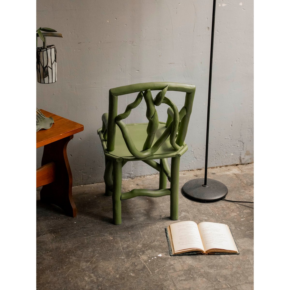 Fauteuil pour enfant style Art Déco Marcus N°312 - Bon état vert, DEBONGOUT