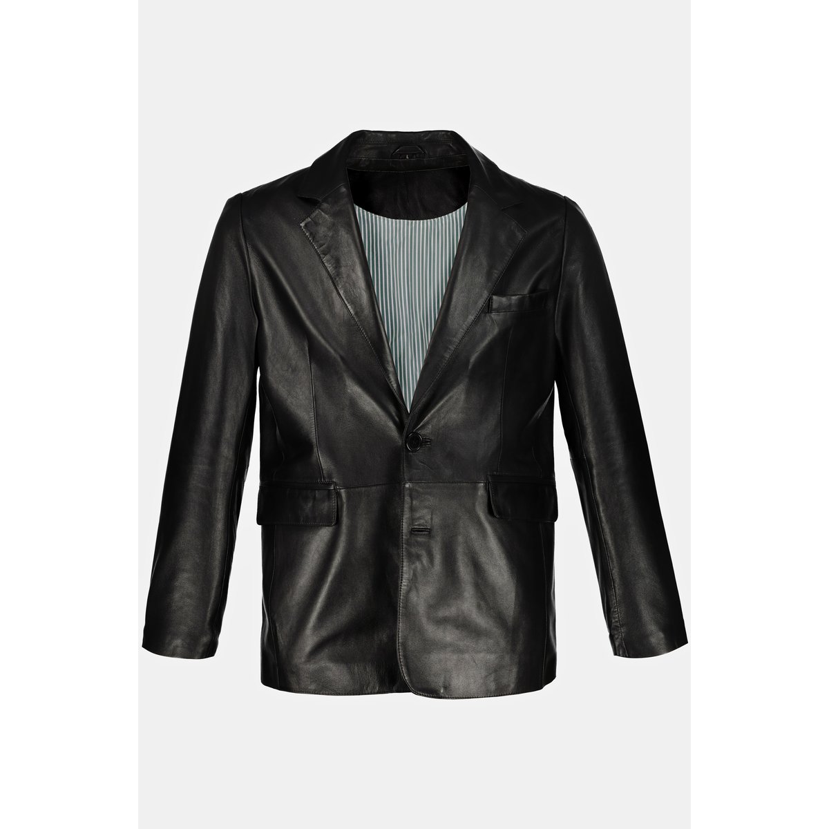 Veste en cuir véritable noir, JP1880