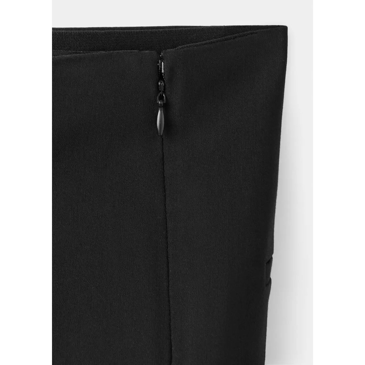 Pantalon cropped taille haute noir, MANGO