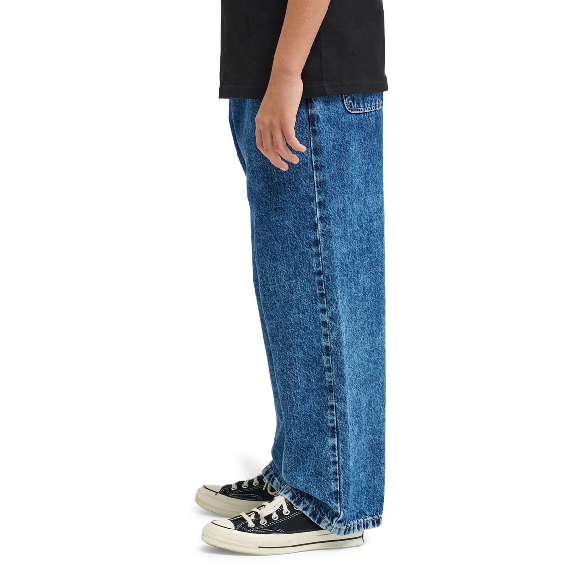 Pantalon baggy BIG CARPENTER DENIM Y bleu mid used, ELEMENT